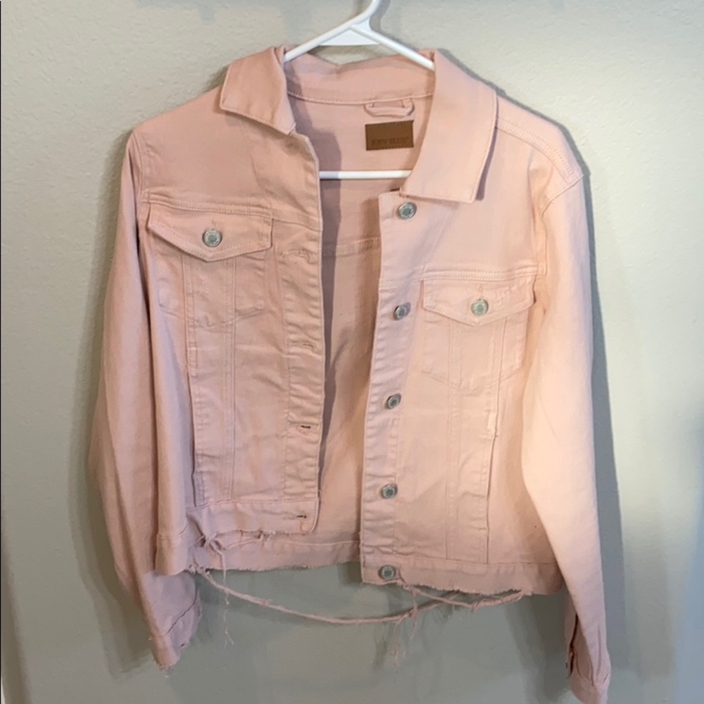 Judy Bloom pink jean jacket from Mindy Maes Market